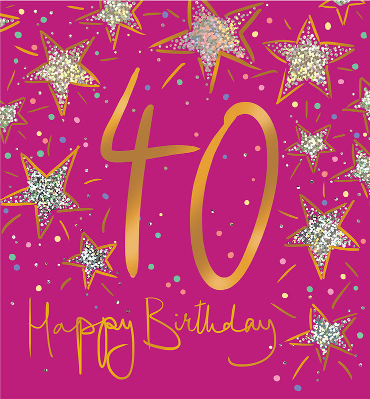 Sparklicious 40th Birthday Card