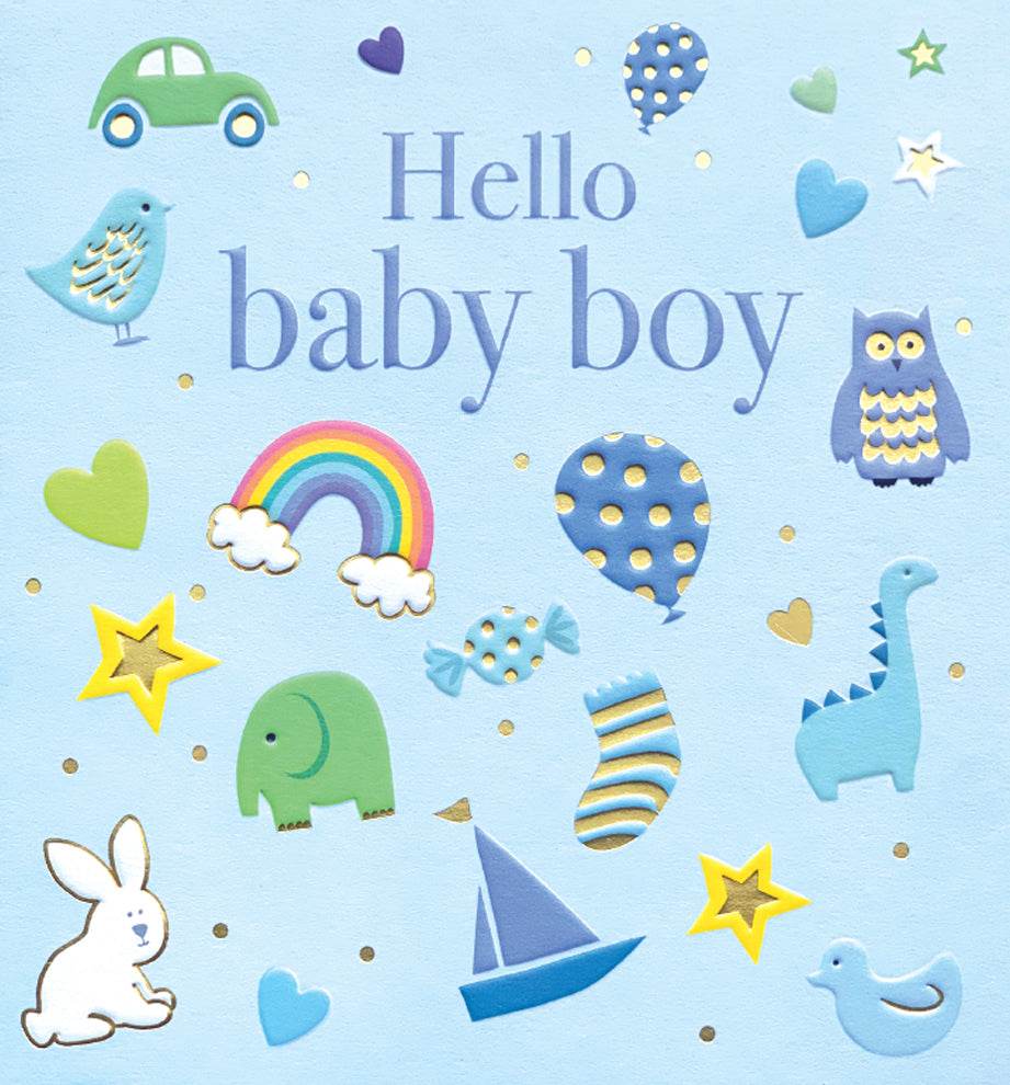 Scatterly Baby Boy Greeting Card - House of Cards