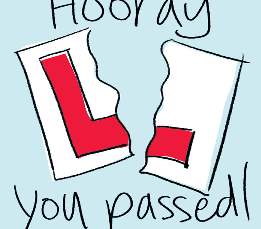 Shiny Happy Passed Driving Test Greeting Card
