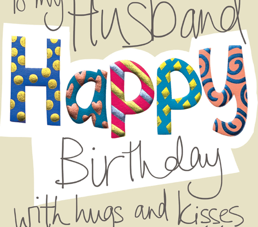 Topsy Turvy Husband Birthday Card