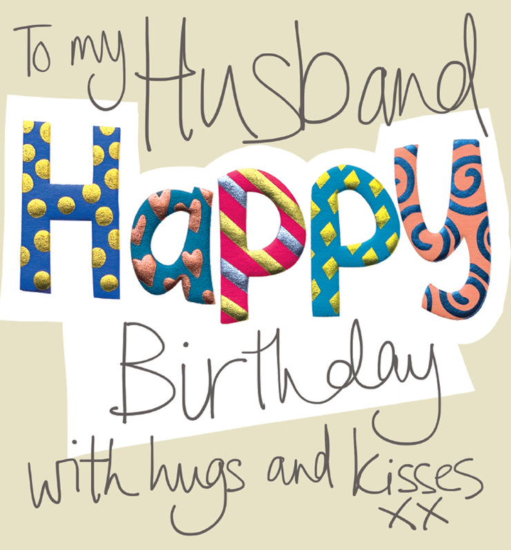 Topsy Turvy Husband Birthday Card