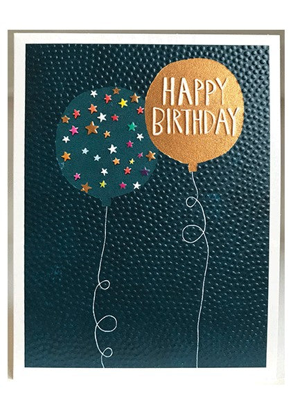 Blue Balloons Happy Birthday Card