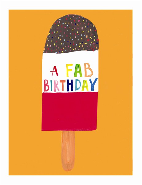 Ice Lolly Fab Birthday Card