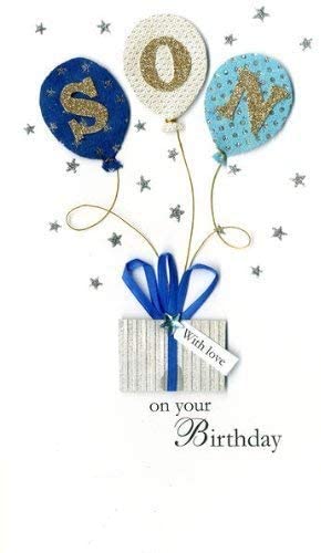 Champagne Son Happy Birthday Card