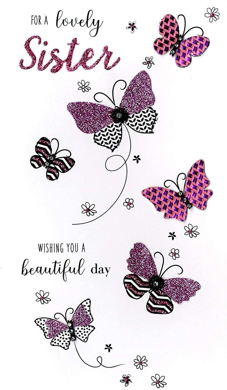 Lovely Sister Birthday Card