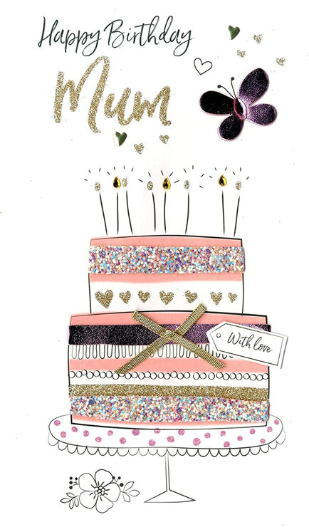 Mum Pink Cake Birthday Card