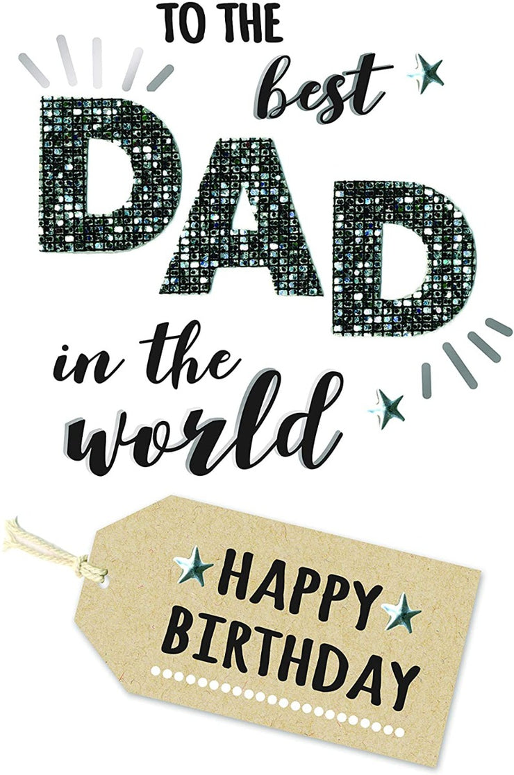 Champagne Best Dad Birthday Card