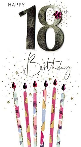 Champagne Candles 18th Birthday Card