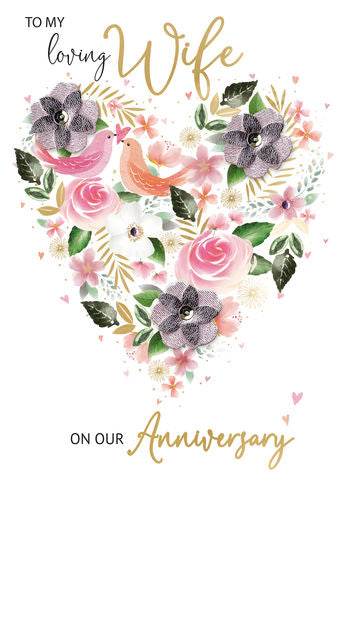 Wife Anniversary Greeting Card - House of Cards