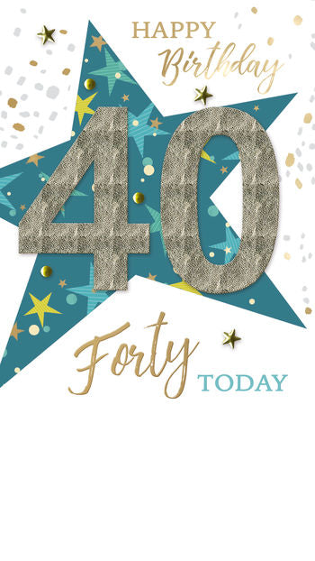 Champagne Forty 40th Birthday Card