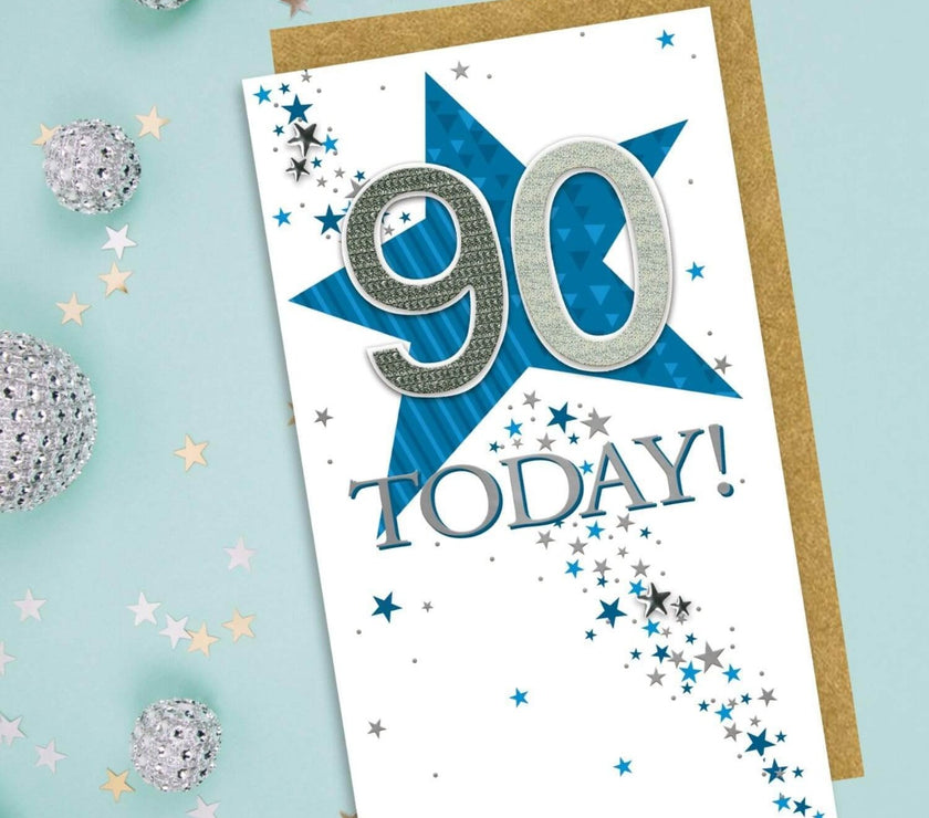 Star 90th Birthday Card