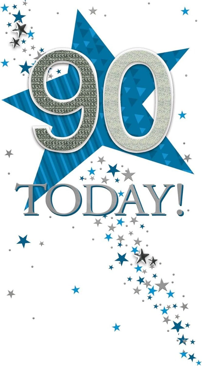 Star 90th Birthday Card