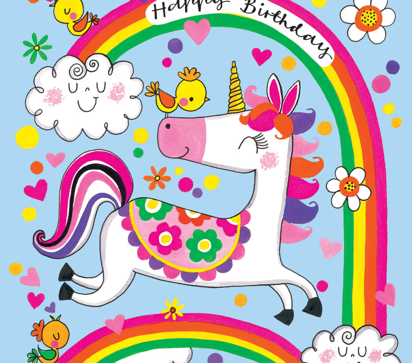 Love Unicorn Jigsaw Birthday Card