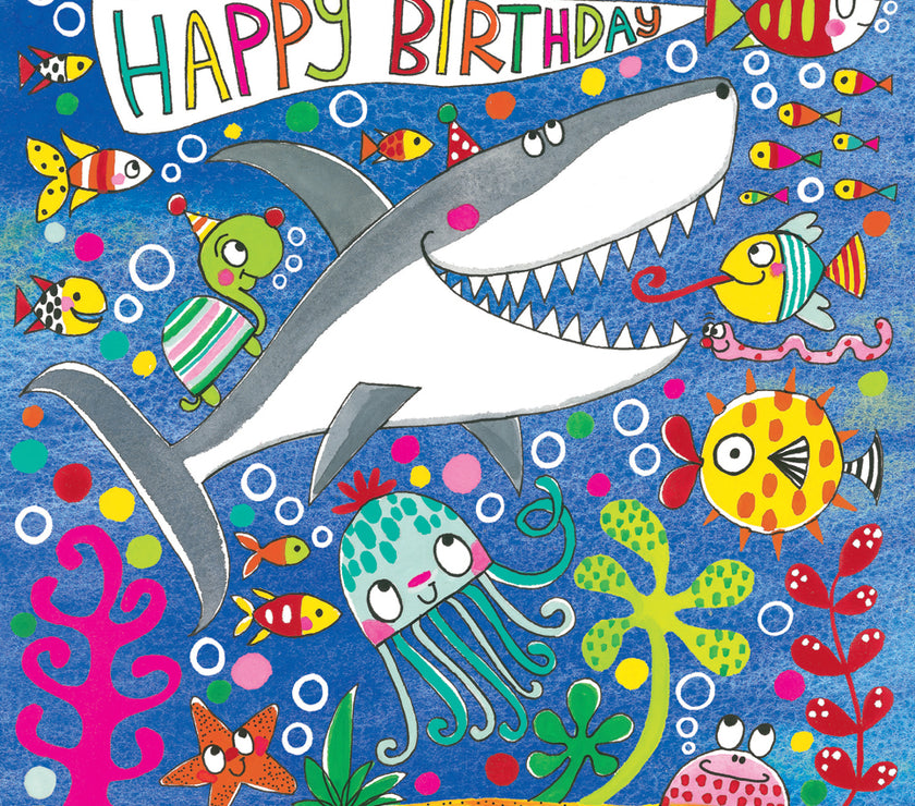 Shark Jigsaw Birthday Card