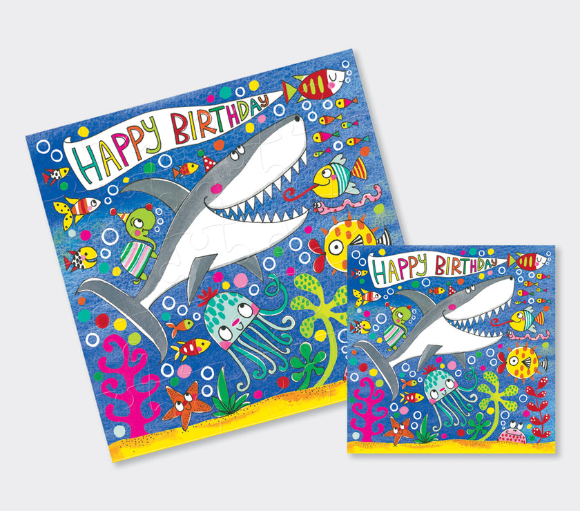 Shark Jigsaw Birthday Card