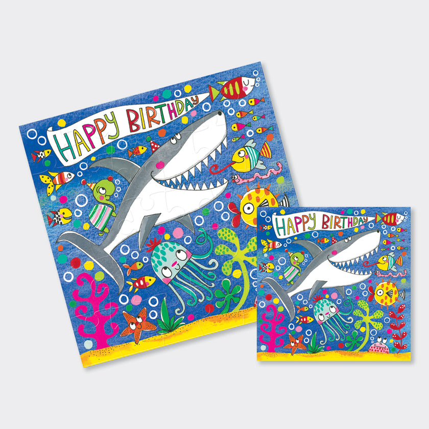 Shark Jigsaw Birthday Card