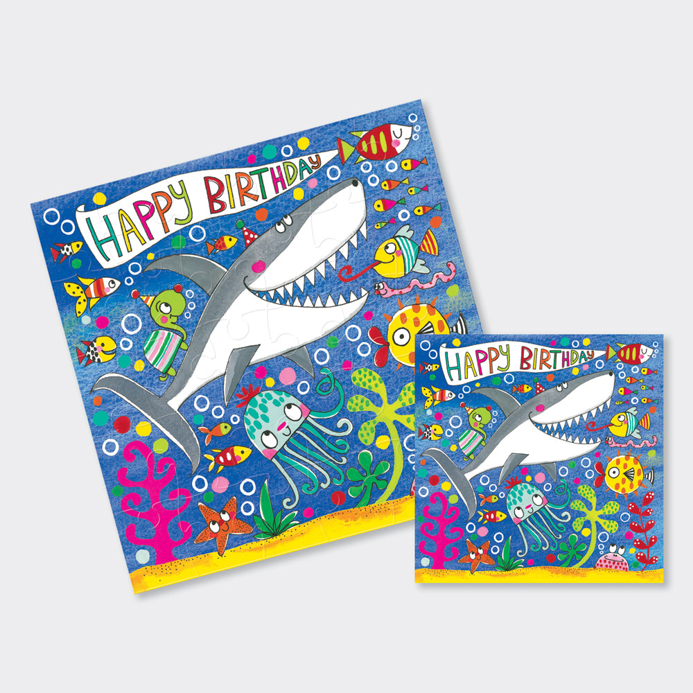 Shark Jigsaw Birthday Card