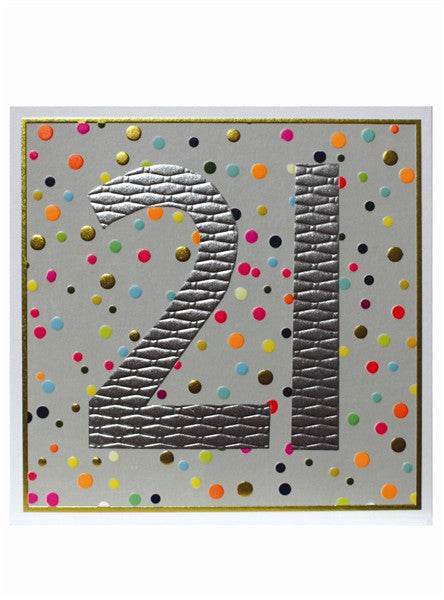 Jamboree Happy 21st Birthday Card - House of Cards