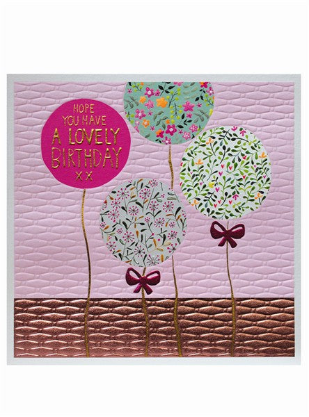 Jamboree Pink Balloons Birthday Card