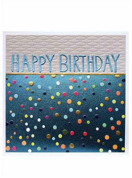 Polka Dots Happy Birthday Card - House of Cards