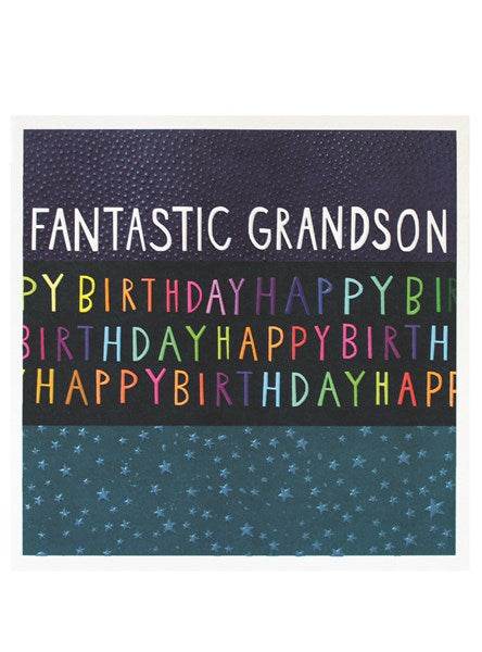 Jamboree Fantastic Grandson Birthday Card - House of Cards