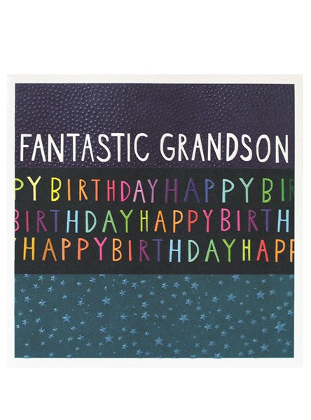 Jamboree Fantastic Grandson Birthday Card
