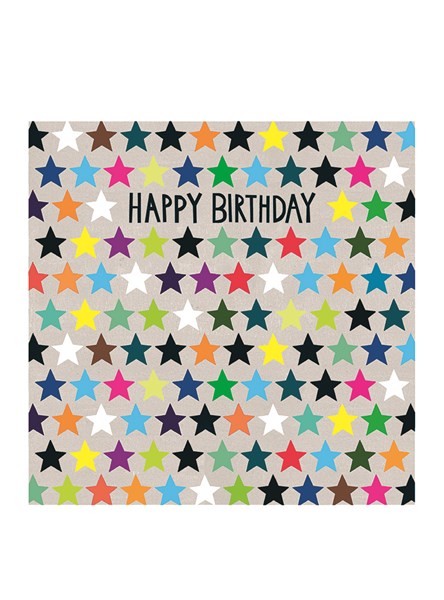 Jamboree Rainbow Stars Birthday Card