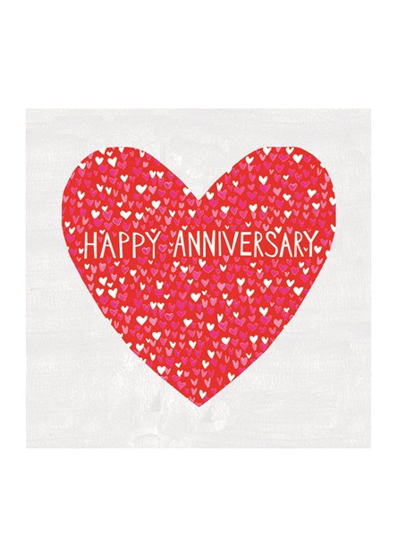 Jamboree Red Heart Anniversary Card