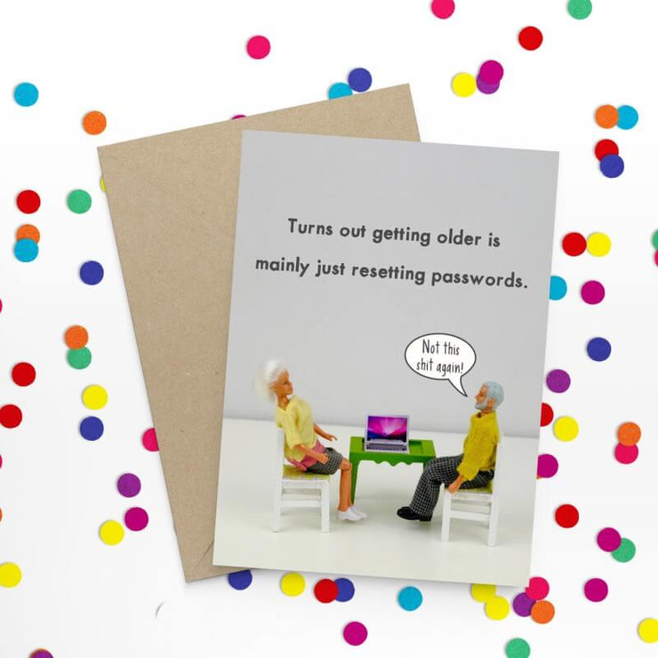Passwords Birthday Card