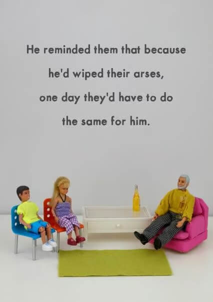 Wiped Arses Fathers Day Card
