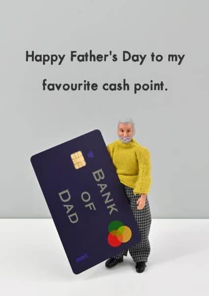Bank of Dad Fathers Day Card - House of Cards