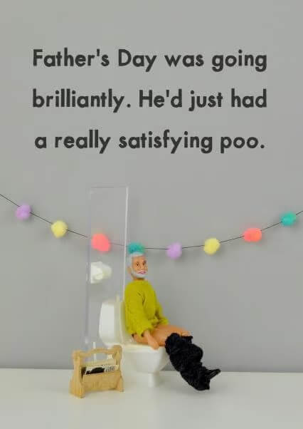Satisfying Poo Fathers Day Card
