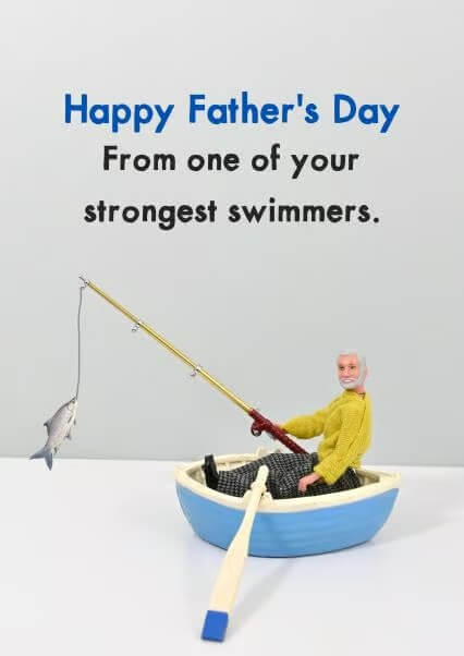 Strongest Swimmers Fathers Day Card