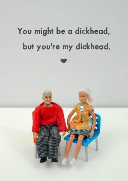 Dickhead Valentines Card
