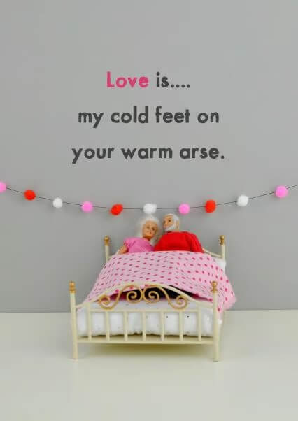 Cold Feet Valentines Card