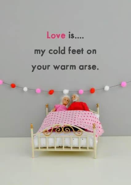 Cold Feet Valentines Card - House of Cards