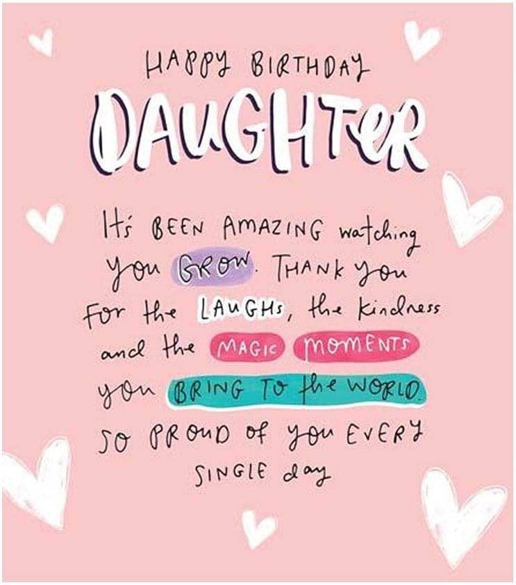 Daughter Watching You Grow Birthday Card - House of Cards