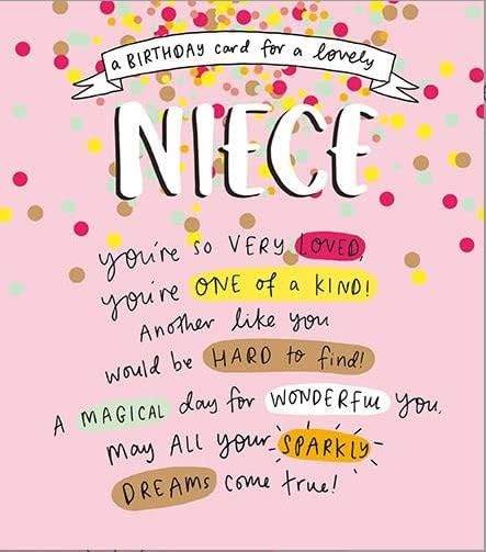 Lovely Niece Birthday Card - House of Cards