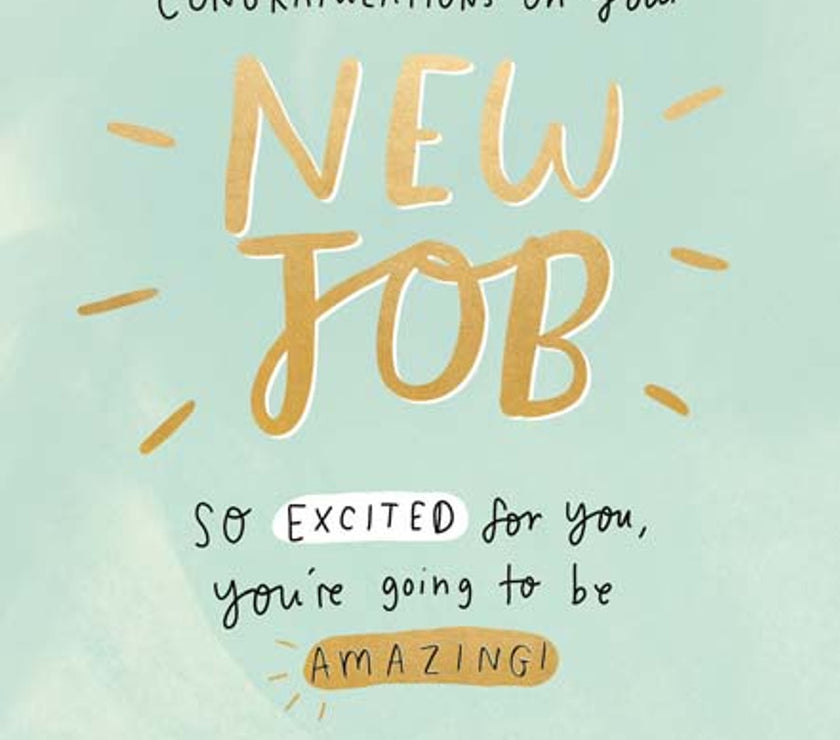 Excited New Job Card