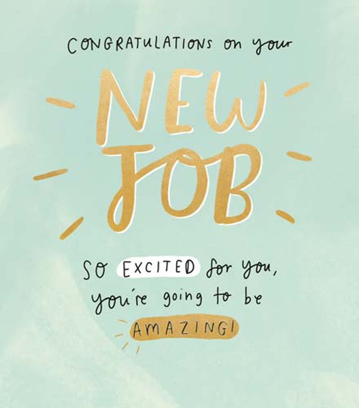 Excited New Job Card
