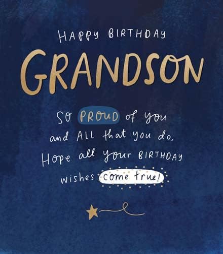 Grandson So Proud Birthday Card