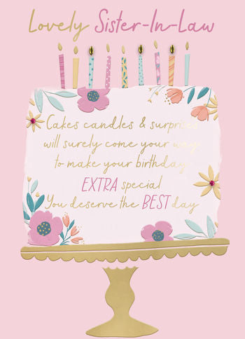 Just to Say Sister-in-law Birthday Card