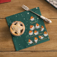 Christmas Robins Triangle Luncheon Napkins
