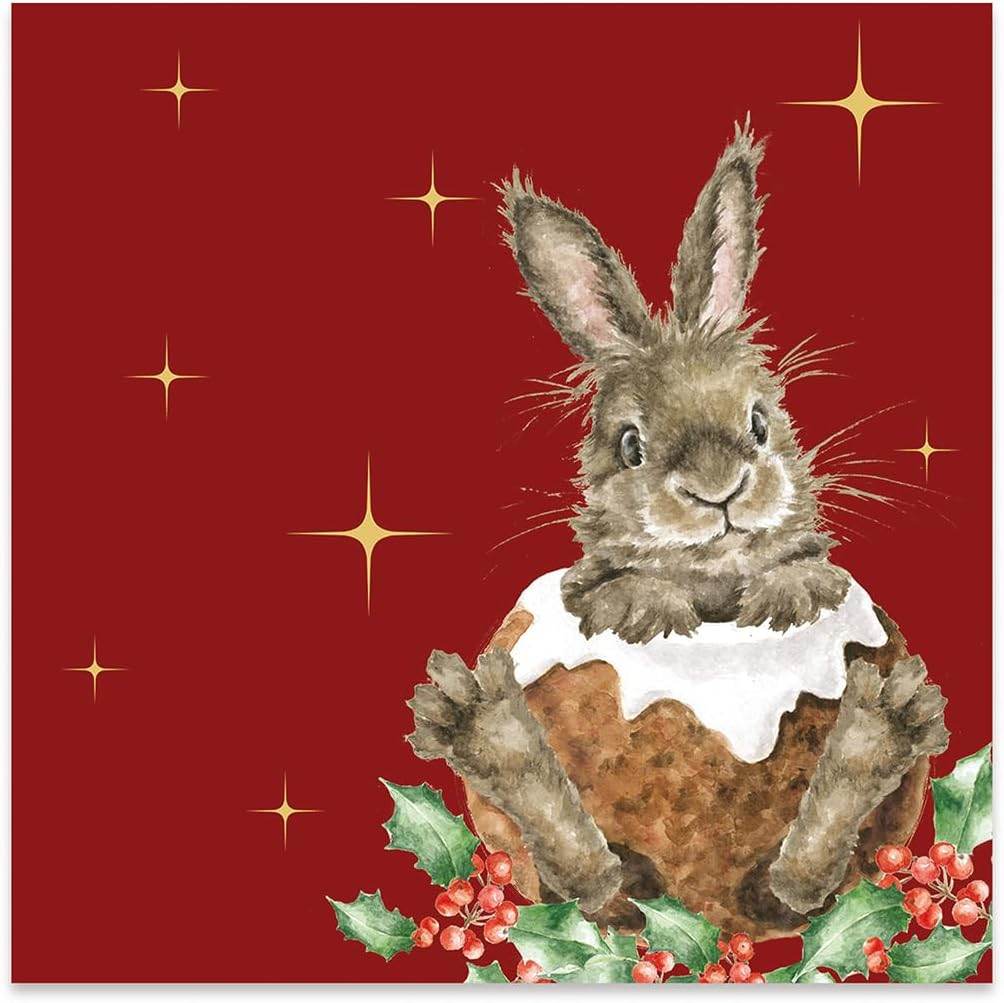 Christmas Pudding Luncheon Napkins - House of Cards