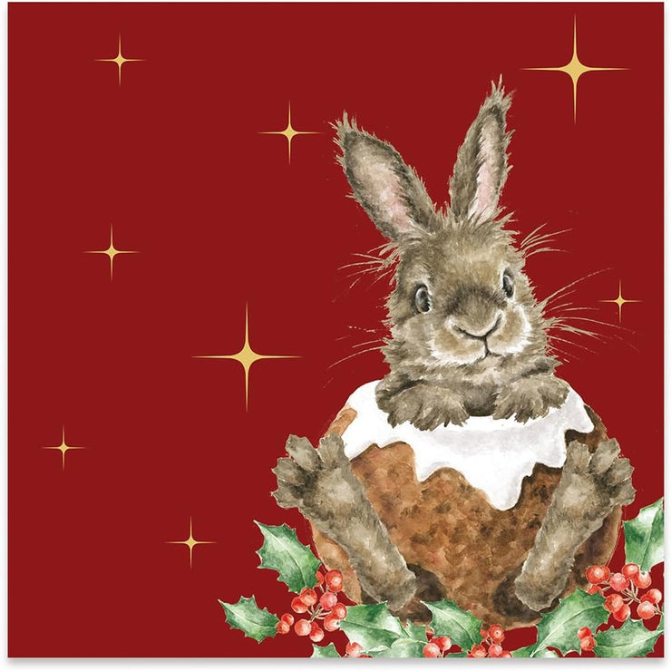 Christmas Pudding Luncheon Napkins