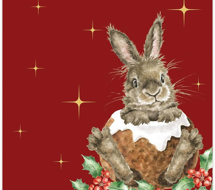Christmas Pudding Luncheon Napkins