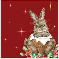 Christmas Pudding Luncheon Napkins