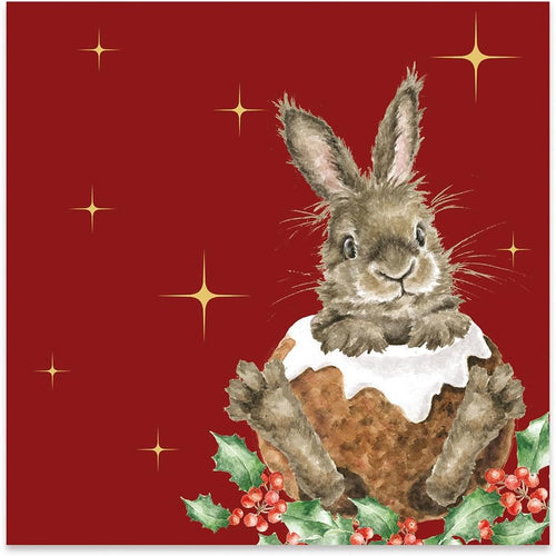 Christmas Pudding Luncheon Napkins