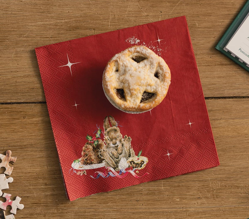 Christmas Pudding Luncheon Napkins