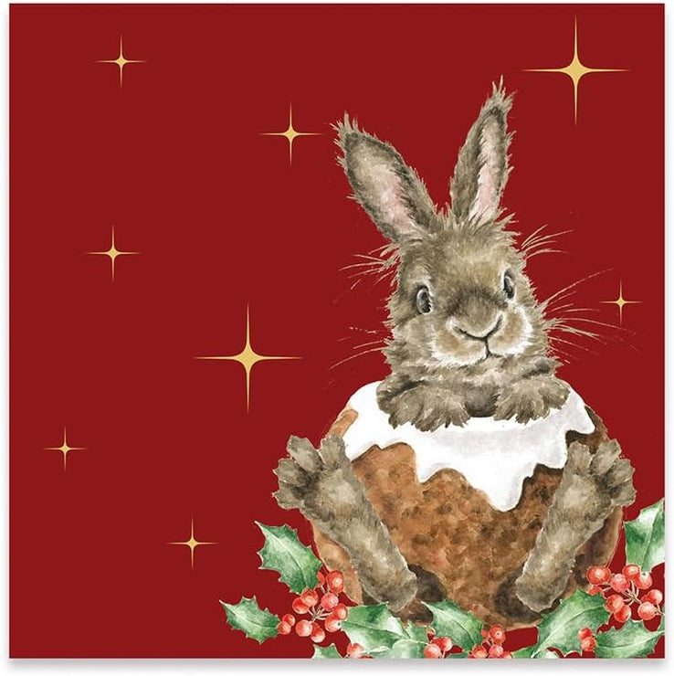 Christmas Pudding Cocktail Napkins